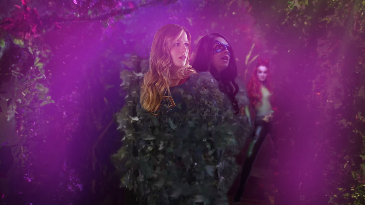 Supergirl and Dreamer Wrapped Up in Ivys Vines