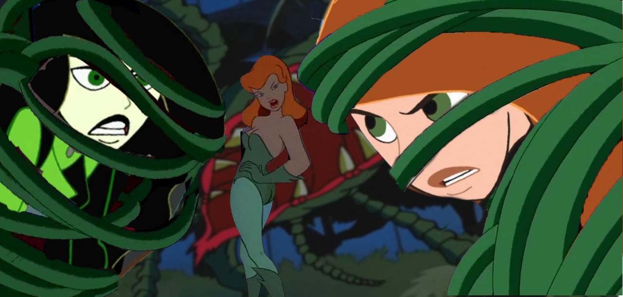 Kim and Shego Trapped in Poison Ivys Vines