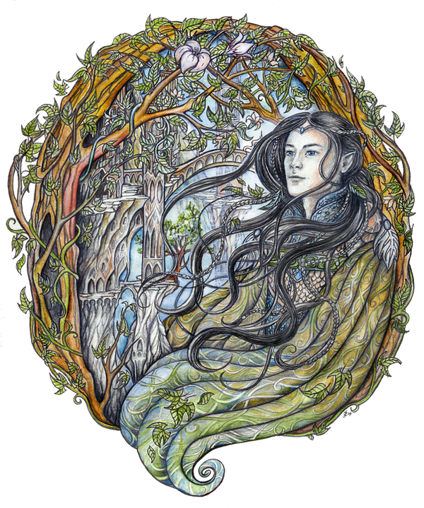 Elven Spring Spring in elven city by JankaLateckova on DeviantArt