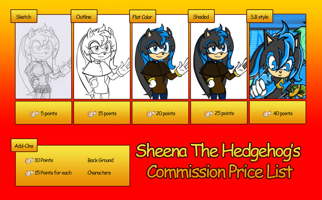 Commission Price Listing by sheenathehedgehog