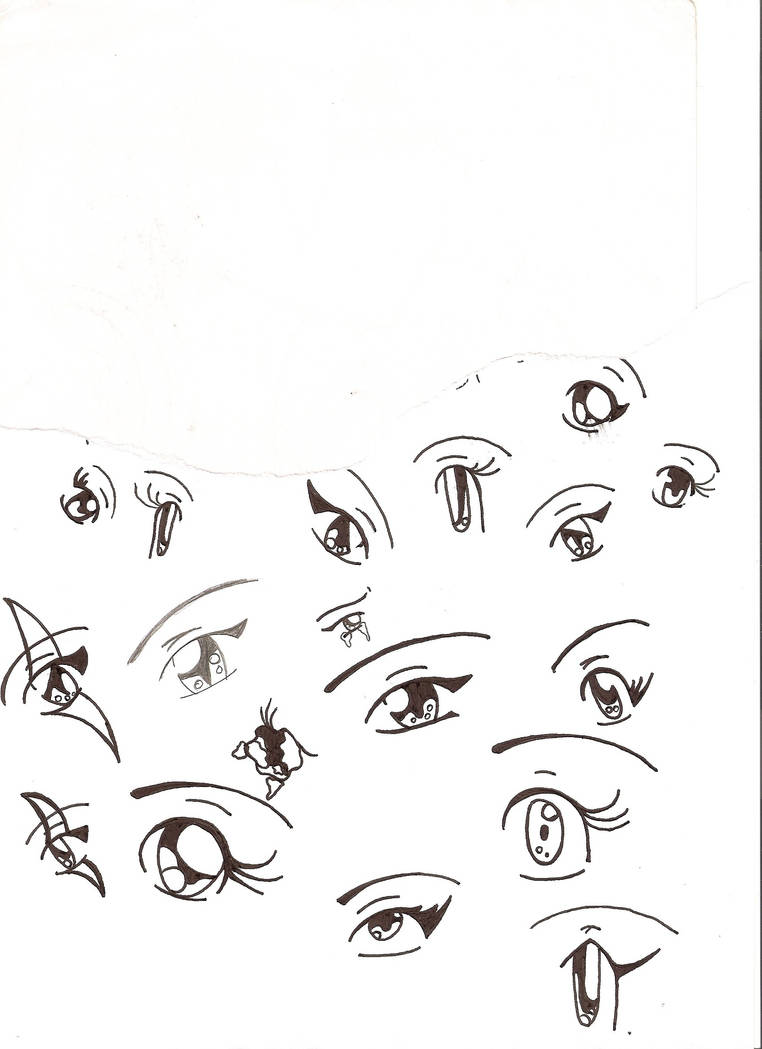 Anime Eyes Uncolored
