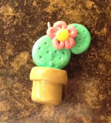 Cactus Clay Charm