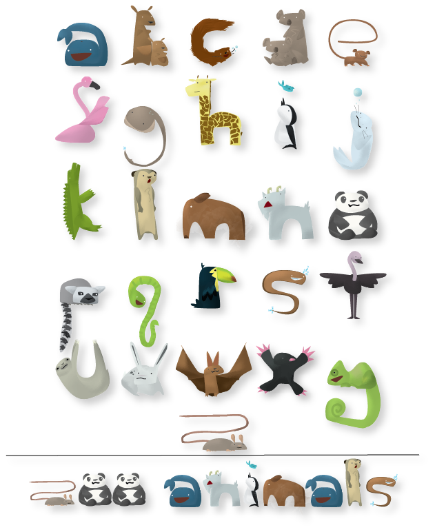 Zoo Animals Typography by Overcast117 on DeviantArt