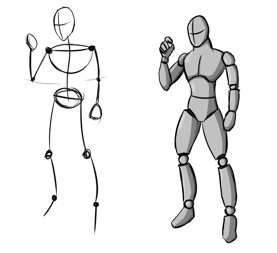 how I build a character skeleton by TheBearderBear on DeviantArt