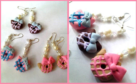 hello kitty doughnut Earrings