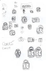 BC Comics logo sketches