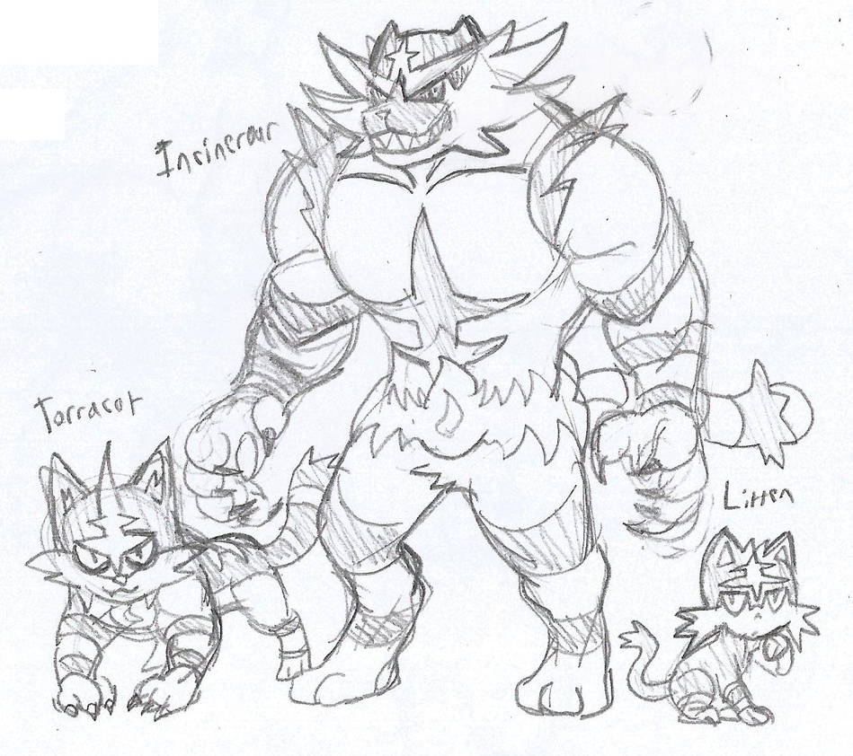 Incineroar sketch by Brian12 on DeviantArt