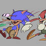 Knuckles vs Sonic