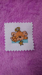Angel Puppy tiny cross stitch