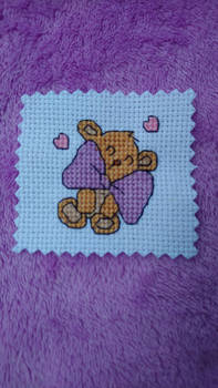 Bow Bear cross stitch