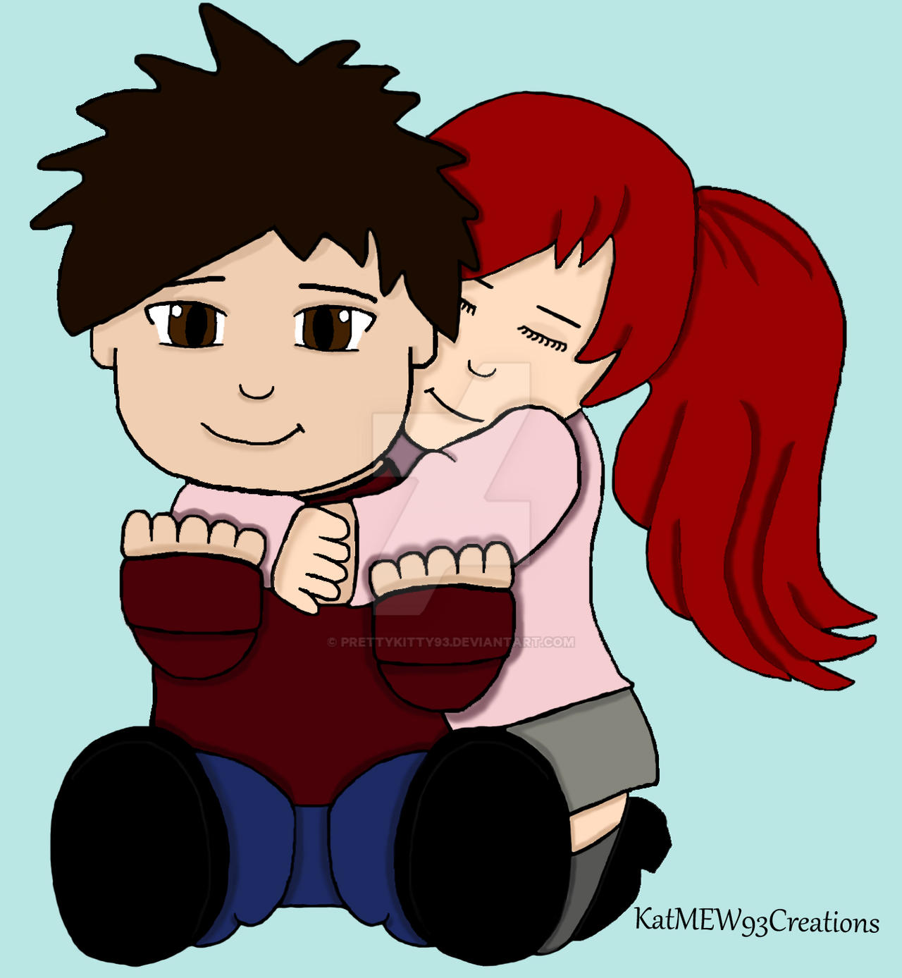 Anime Girl And Boy Hugging by PrettyKitty93 on DeviantArt
