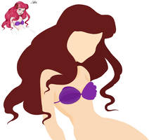 Vector, Mermaid Ariel Busto