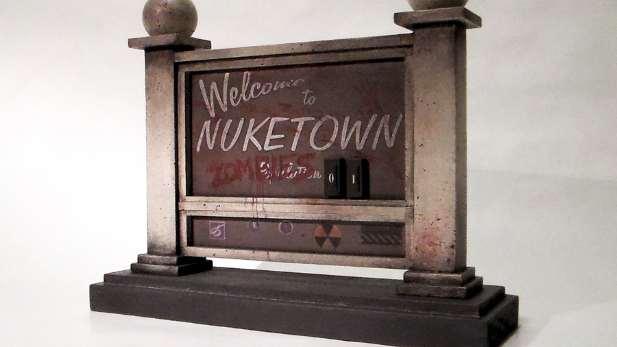 Nuketown Zombies Sign - Call of Duty Miniature