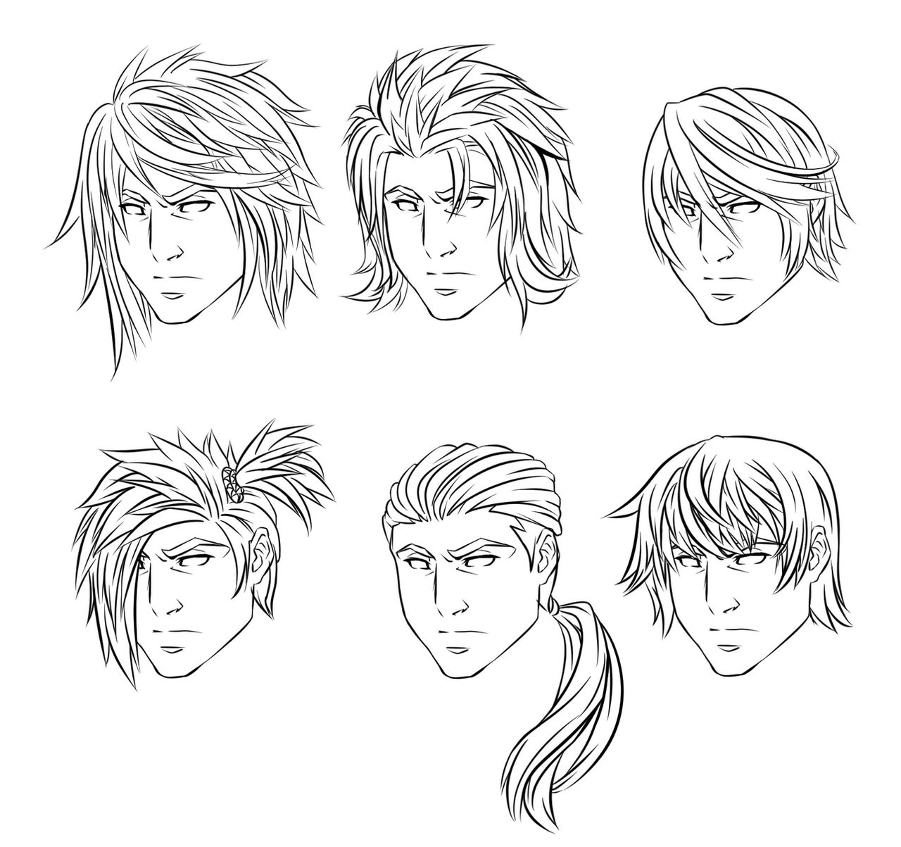 Anime Male Hairstyles by CrimsonCypher on DeviantArt