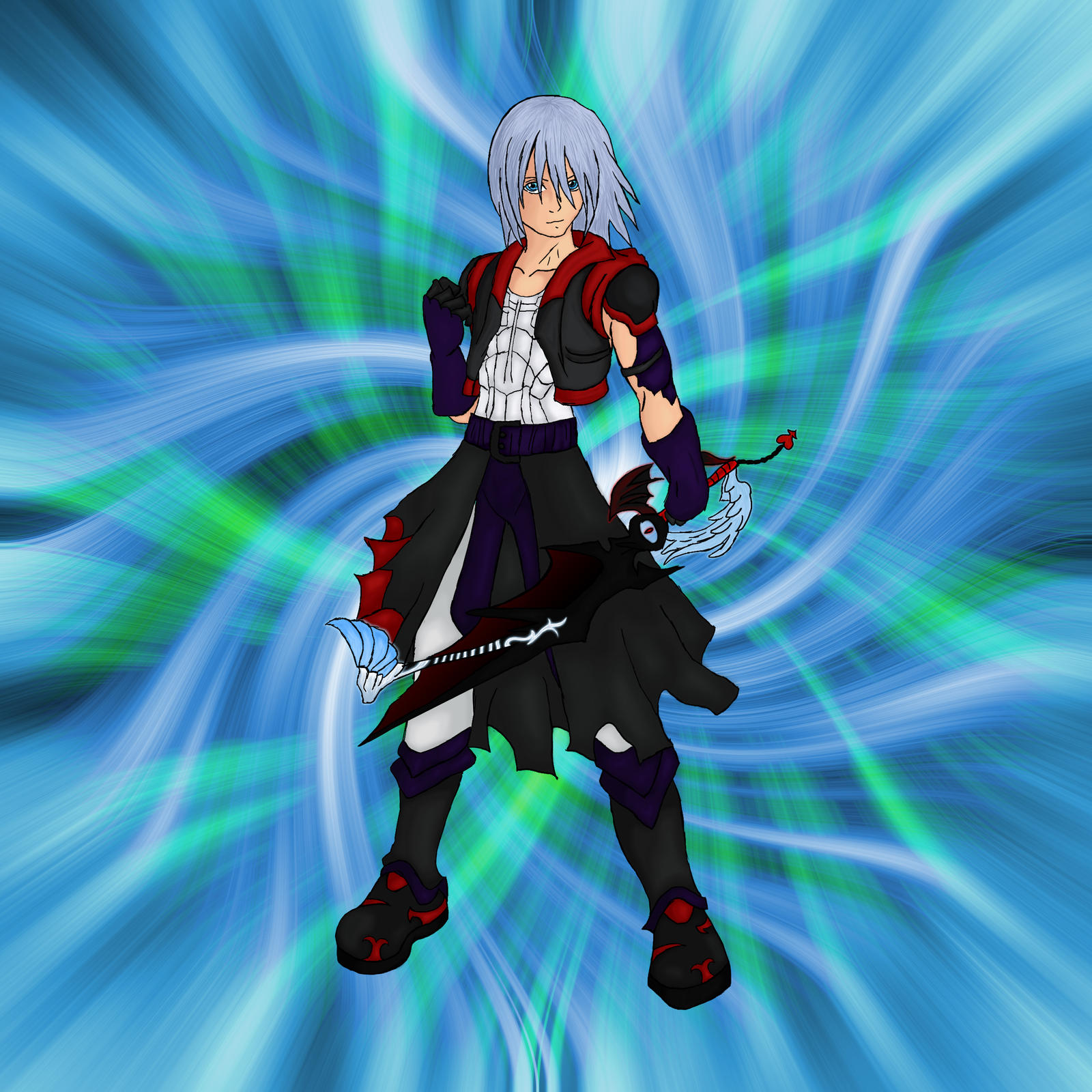 Cloaked Riku Riku Cover: Between Light And Dark by HopeReincarnated on DeviantArt