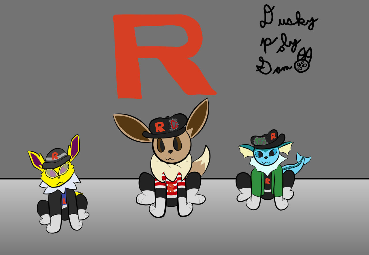 The Runaway Guys as Team Rocket Eeveelutions by DuskyPolySam on DeviantArt