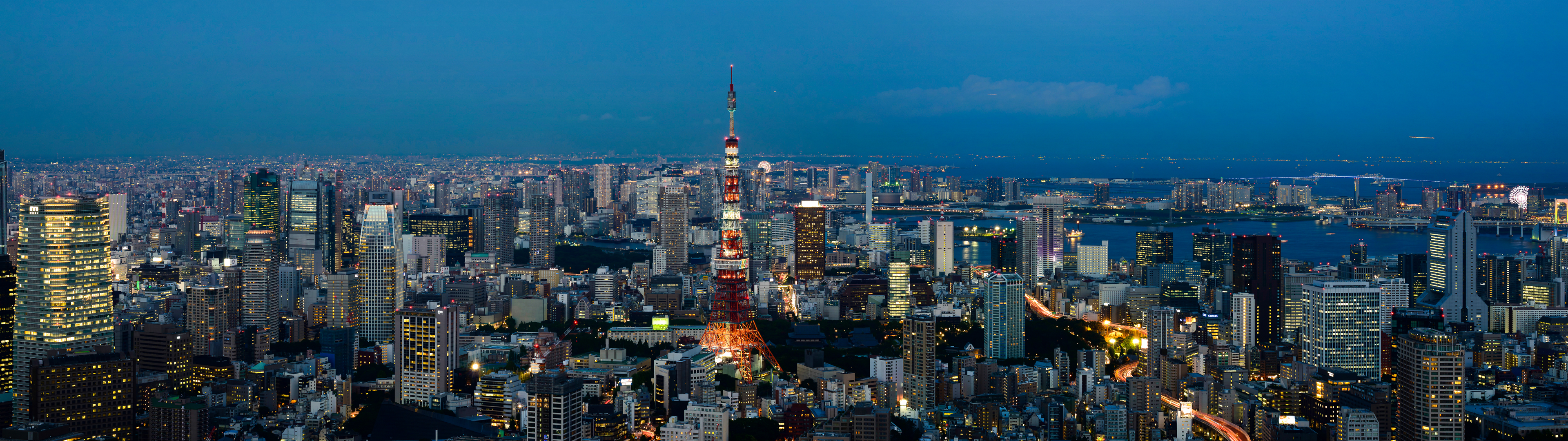 [3840x1080] Tokyo Skyline