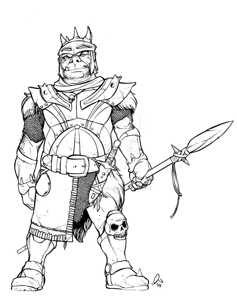 Orc 001 by mikewilsonart on DeviantArt