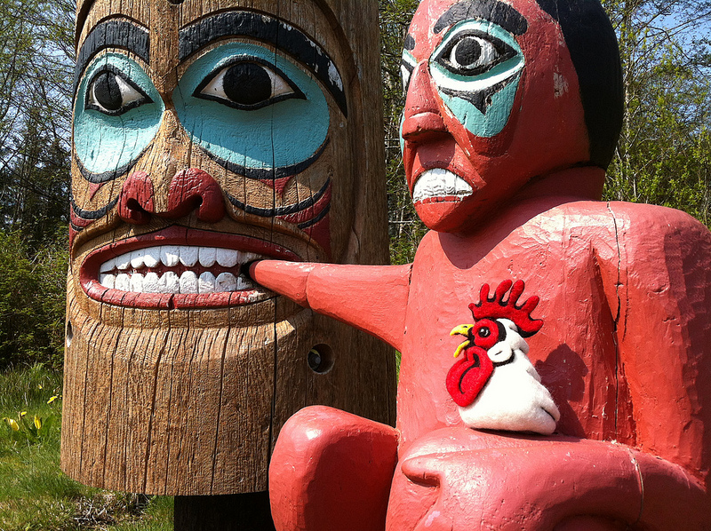 Felted Chicken Head in Alaska