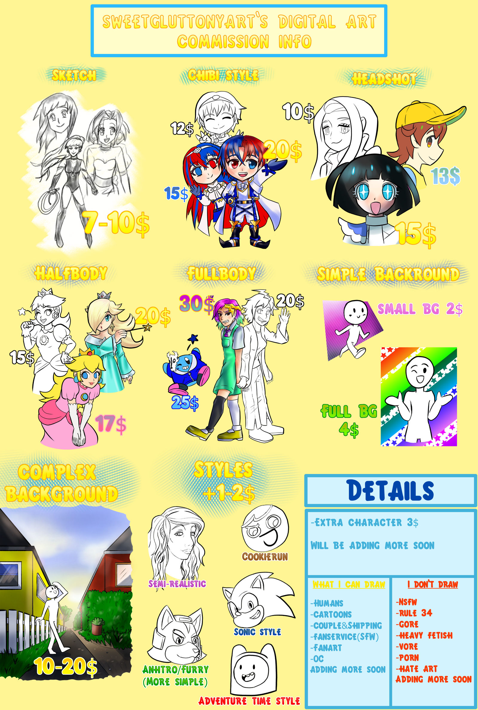 Object Commissions My Commission art sheet by SweetGluttonyArt on DeviantArt