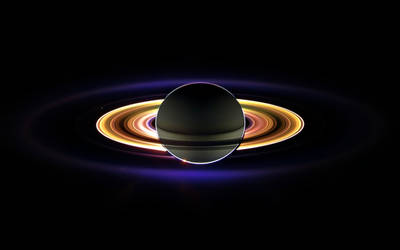 Saturn, Earth and Sun