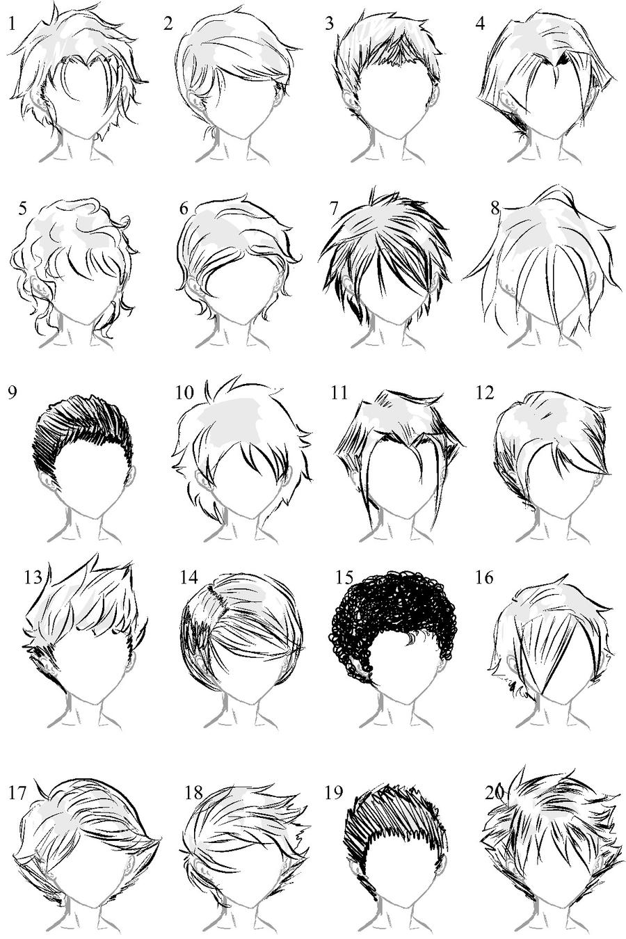 20 More Male Hairstyles By Lazycatsleepsdaily On Deviantart