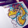 .: Just  a yellow dragon :. -Daily Doodle-