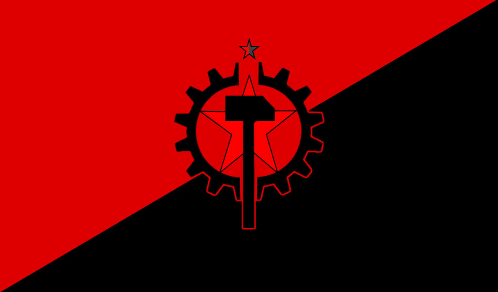 Флаг проси. Флаг анархо-синдикалистов Испании. Анархо синдикализм герб.