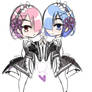 Rem and Ram chibis Re:Zero