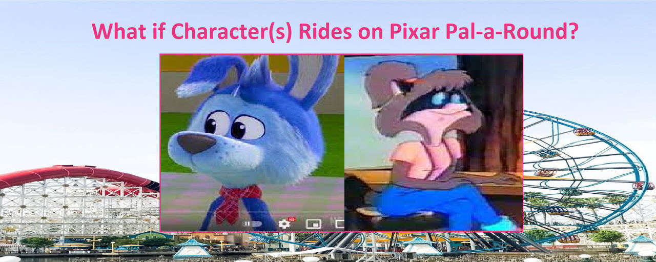 What if Scooch and Lisa rides on Pixar-a-round by toonsies16 on DeviantArt