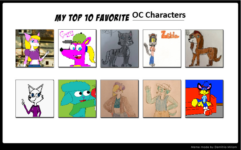 Top 10 Favourite OC Characters by toonsies16 on DeviantArt