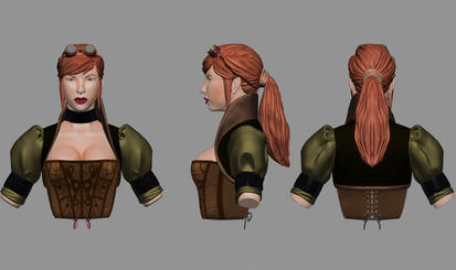 Zbrush Practice: Steam Punk Female