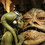 Oola kissing Jabba