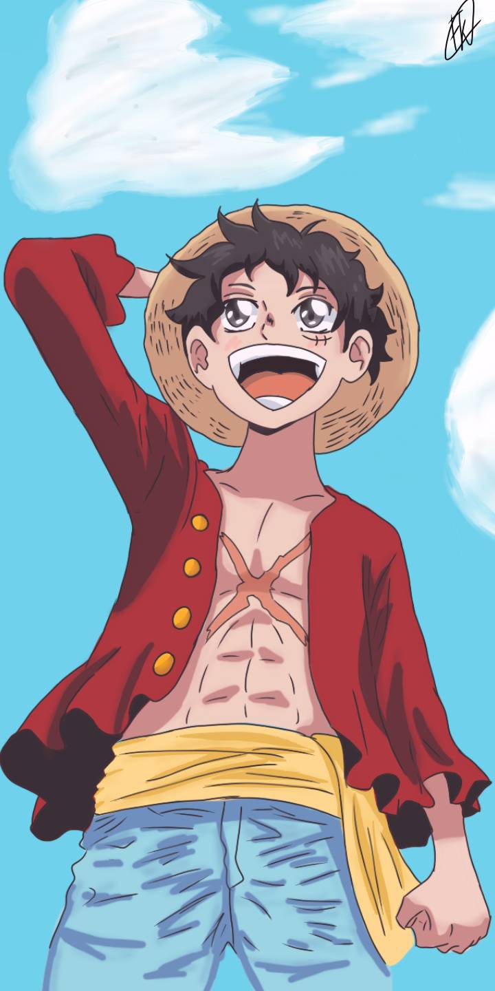 One Piece Anime - Luffy - 80s Retro