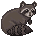 Raccoon gif flipped