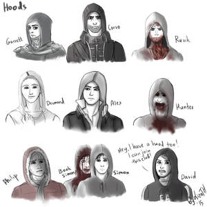 Hoods, lots of hoods