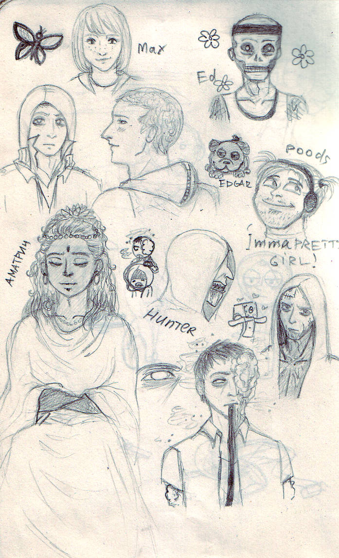 Some sketches of random characters by LizaTheHedgehog on DeviantArt