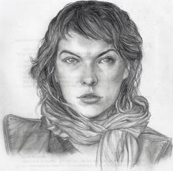 Mila Jovovich Quicky Draw