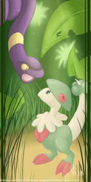 Breloom and Ekans