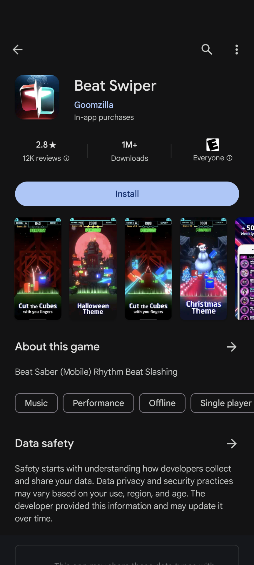 Beat saber discount mobile game