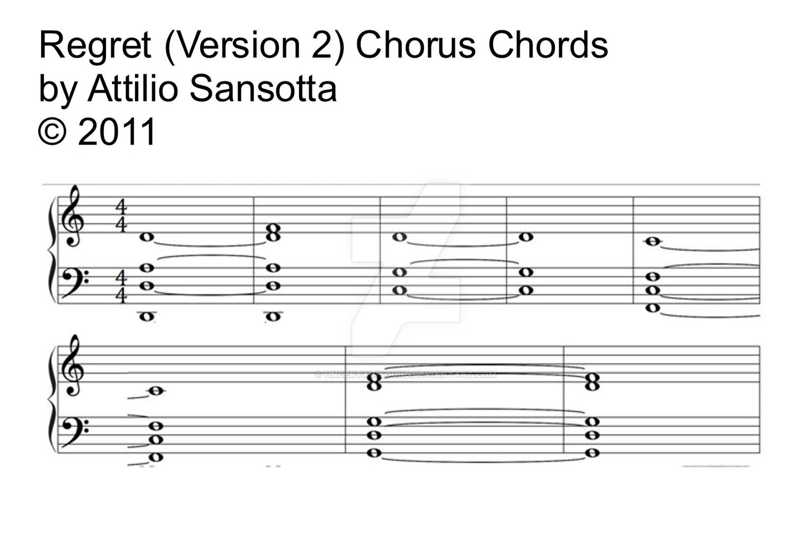 Regret Version 2 Chorus Chords