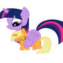 Twilight Sparkle with young pony