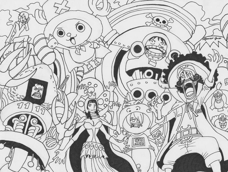 One Piece lineart by ajscorching on DeviantArt