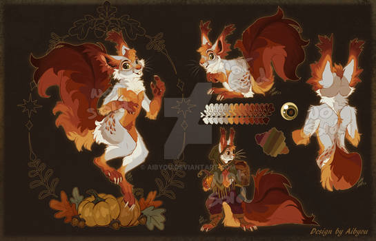 Cozy Autumn Squirrel Adopt: CLOSED