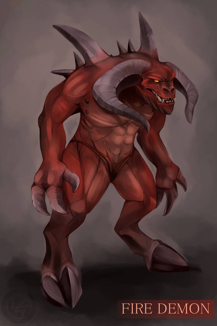 Basic Fire Demon Day 315: Fire Demon by Jadenyte on DeviantArt