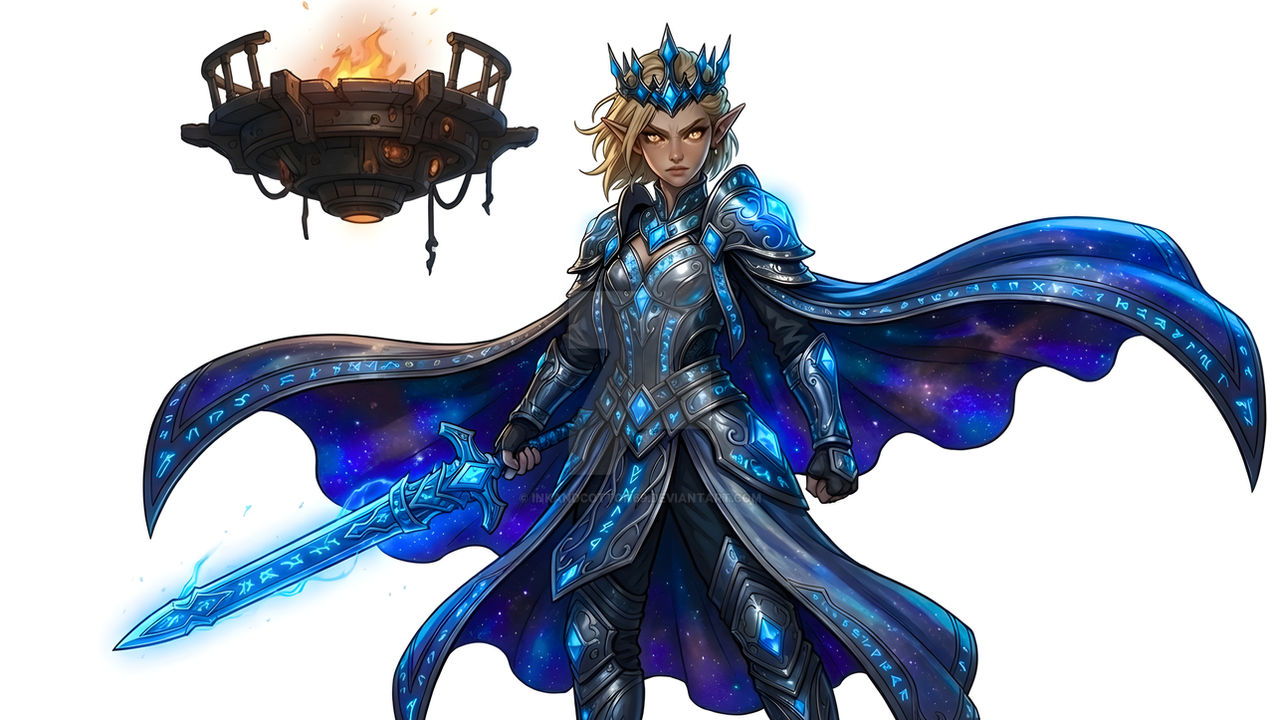 Spellblade Deviantart Cosmic Ignition: Triptych of the Runic Spellblade by InkandCotton69 on ...
