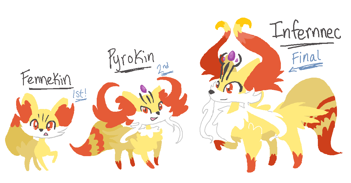 Fennekin Fake Evolutions