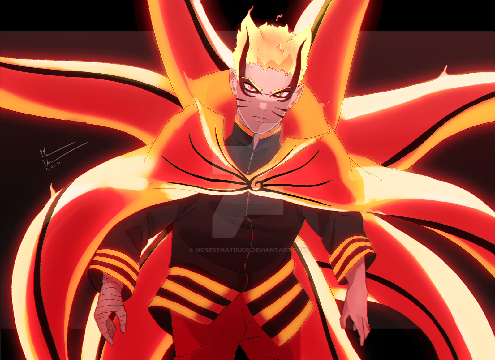 Naruto Baryon Mode Render by mosesthatdude on DeviantArt