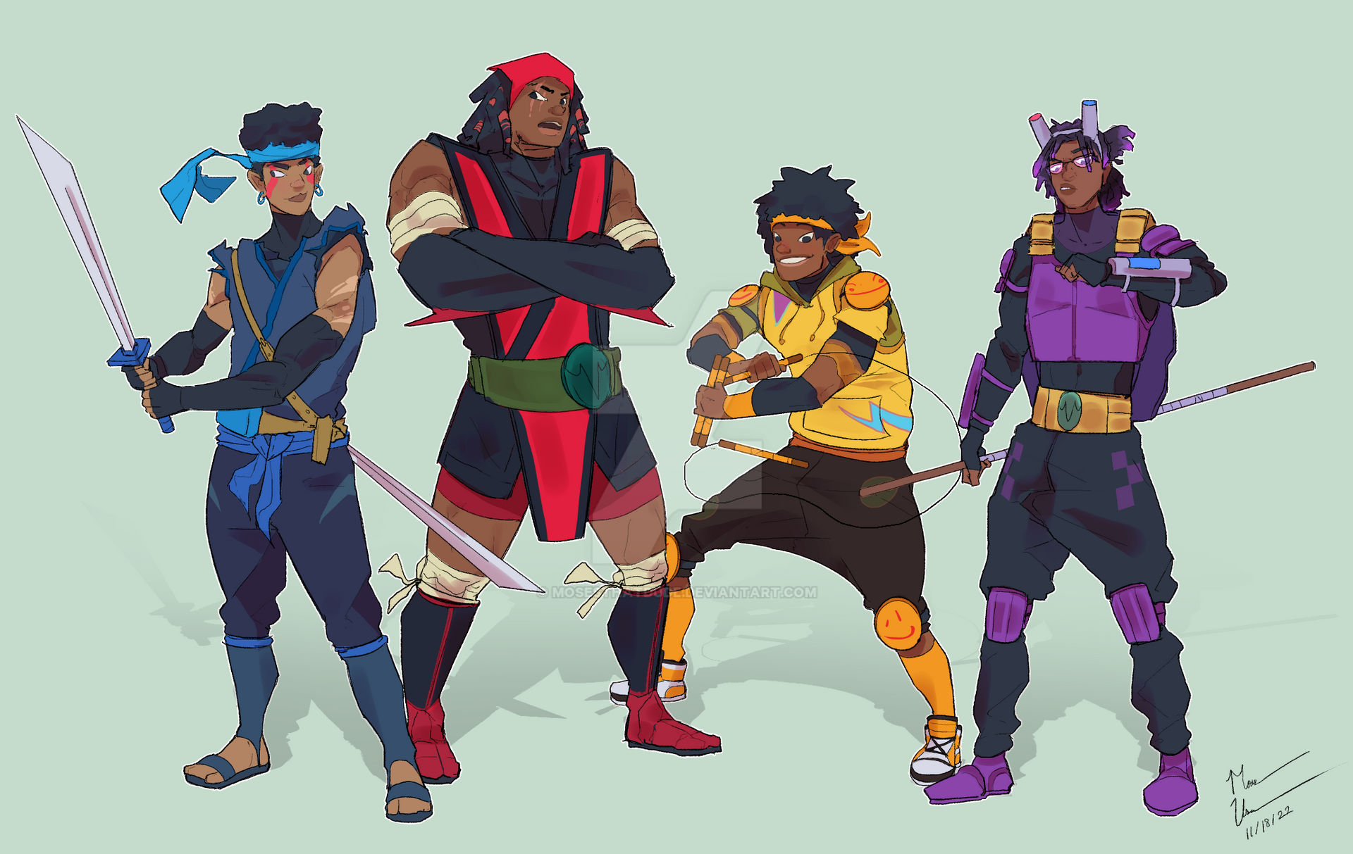 ROTTMNT Human Designs by mosesthatdude on DeviantArt