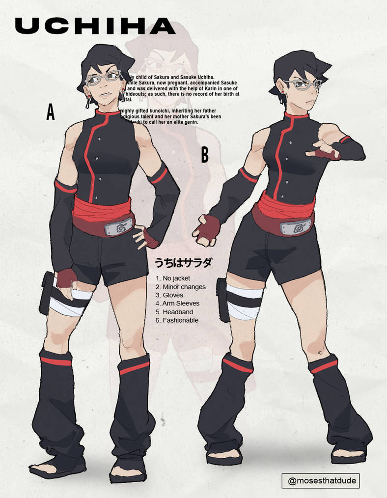 Sarada Alternate Timeskip Design by mosesthatdude on DeviantArt